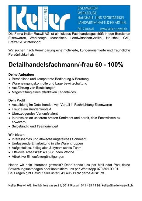 Stelleninserat 2026